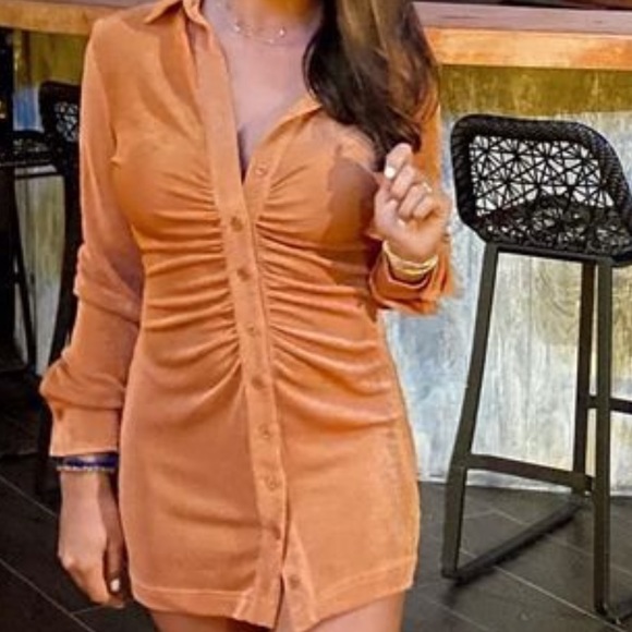 Orange mini dress - Picture 2 of 2